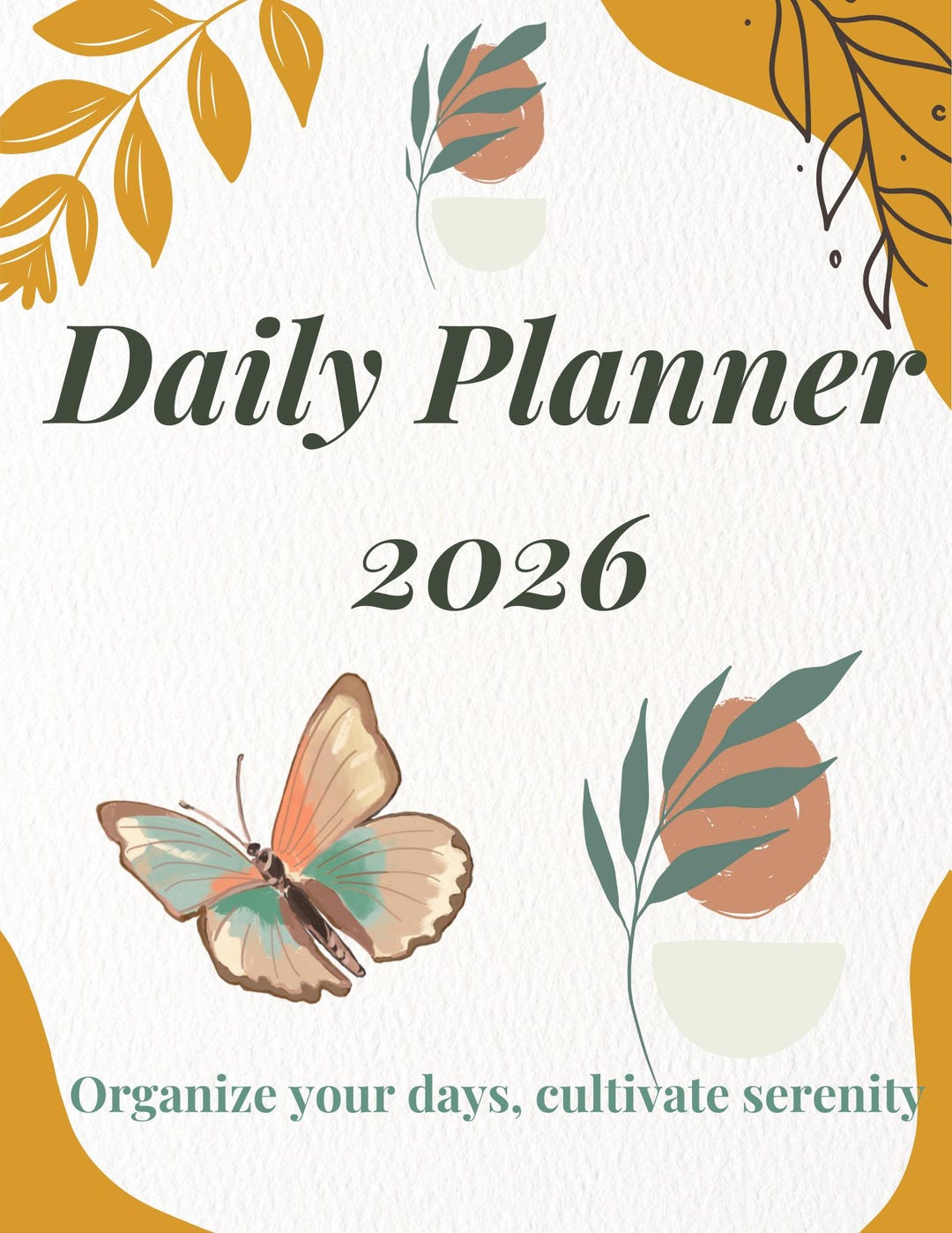 Daily Planner 2026 PDF | Printable Undated Planner | Minimalist ...