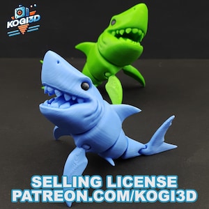 3D Printable Flexible Shark Toy STL