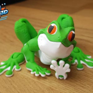 Articulated Tree Frog STL – Flexi Print-in-Place Fidget Toy (Digital Download)