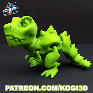 Articulated Flexi T-rex Model - Print-in-Place Design / Instant Download for 3D Printing / 3D Printed Articulated Toy / Flexi Dinosaur