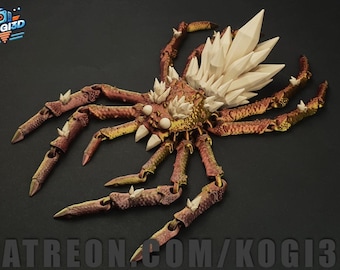 Articulated Crystal Spider: 3D Printed Poseable Arachnid Model (Digital Download STL File)
