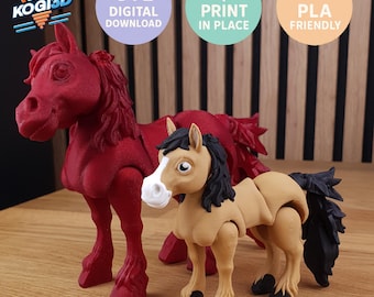 Flexi Articulated Horse: 3D Print Toy (Instant Download)