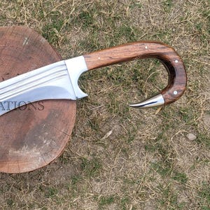 Kopis Ancient Greek Sword,Hand forged full tang ,Spring steel blade with Genuine Leather Scabbard