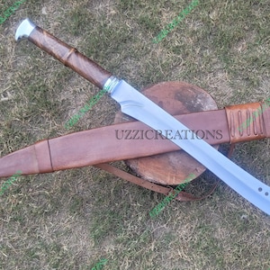 Hand Forged Greek Achilles Sword:full tang,Spring steel blade with Genuine Leather Scabbard