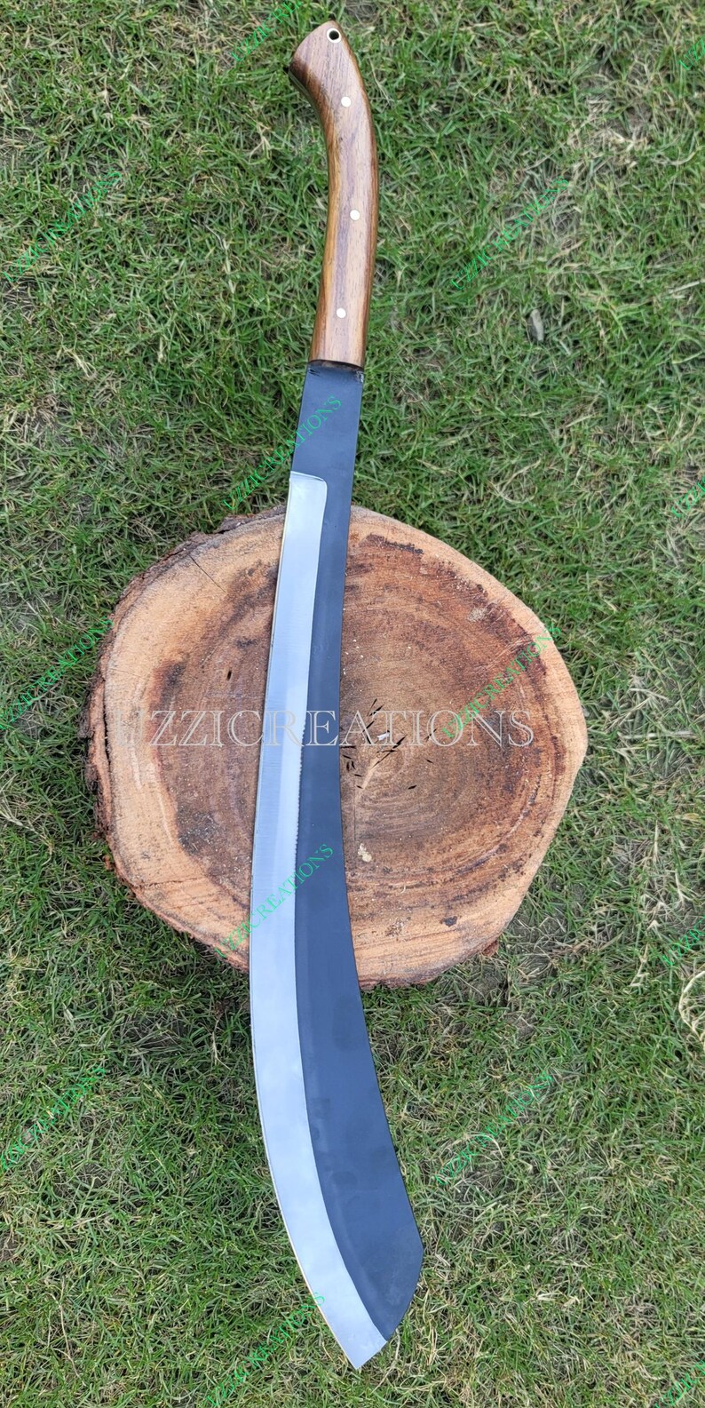 Handmade Bolo Machete: Full Tang Spring Steel, Rosewood Handle - Etsy