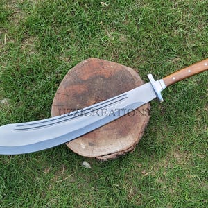 Handmade Dao Machete: 28&quot; Spring Steel Blade, Rosewood Handle