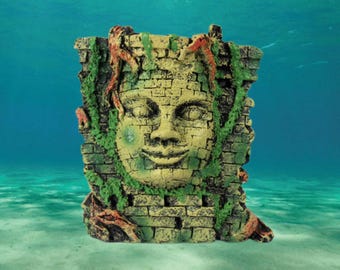 Adorno de decoración de templo para paisajismo de acuario, decoración de casa pilar, decoración de pecera, rocas de acuario, decoración de acuario, acuario