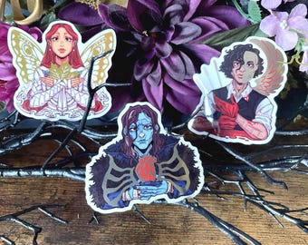 FRANKENSTEIN - Creature, Elizabeth & Victor Gold/Silver Foil Stickers [ RESTOCK INPROGRESS ]