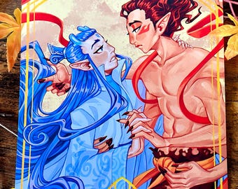 NEZHA - Golden Lotus (8.5 in x 11in)