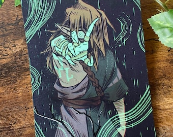 ZELDA - Link TOTK Linen Paper Print ( 8.25in x 5.8in )