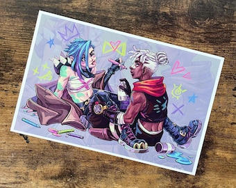 ARCANE - Timebomb Ekko & Jinx Print (5.5in x 8.5in)