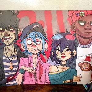 GORILLAZ - Band Print (8in x 11in)