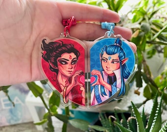 NEZHA- Nezha & Ao Bing Magnetic Heart Charms