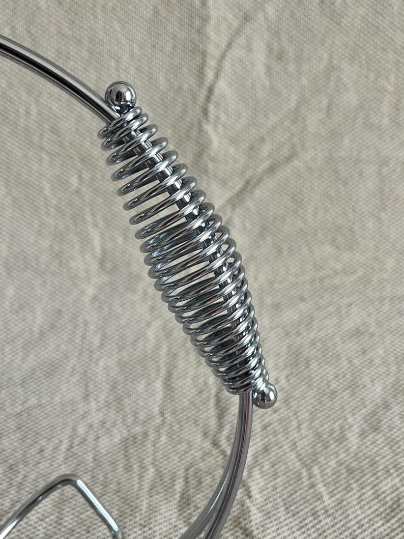 1960s Mid Century Modern Chrome Sculptural Wine Bottle Holder Stand Bar Decor image 6
