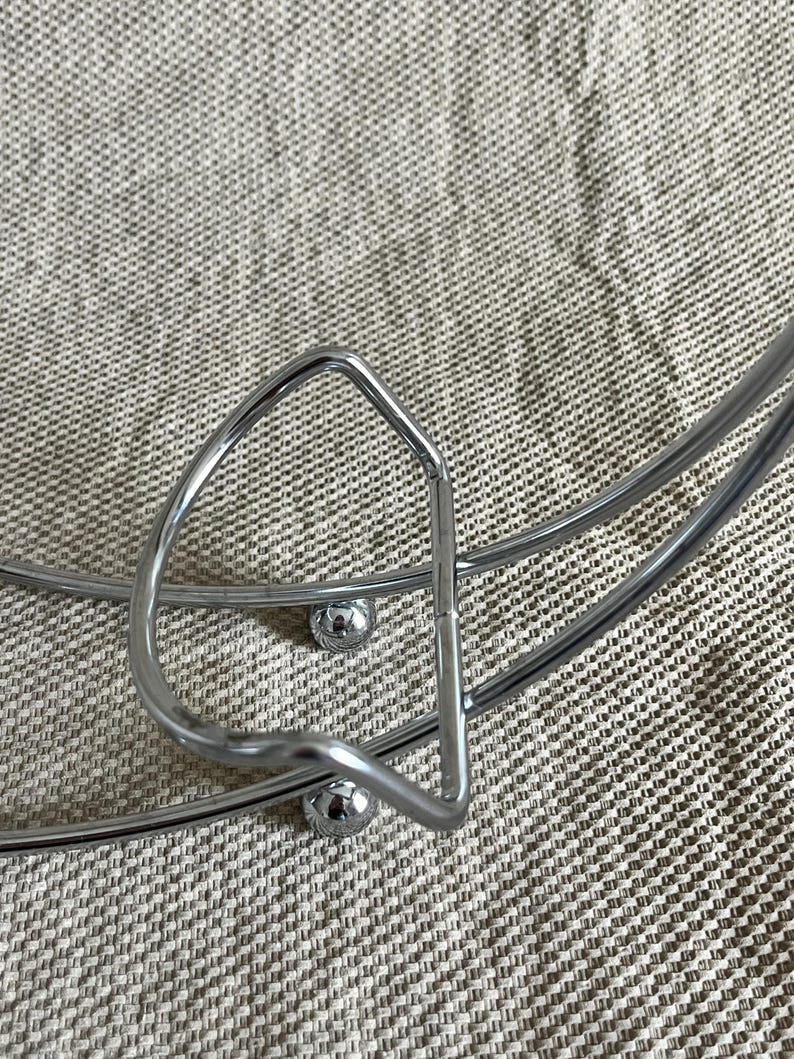 1960s Mid Century Modern Chrome Sculptural Wine Bottle Holder Stand Bar Decor image 5