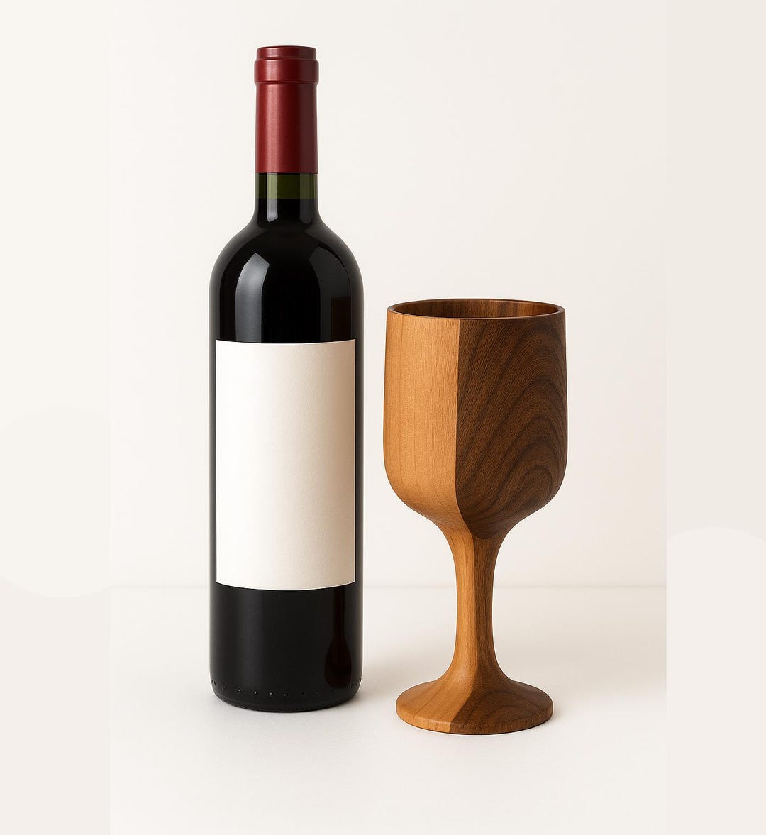 Set of 2 Wooden Wine Goblet, Antique Wine Glass - Etsy