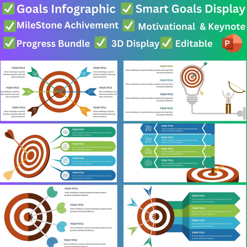 SMART Goals Powerpoint Template | KPI & Business Strategy Infographics ...