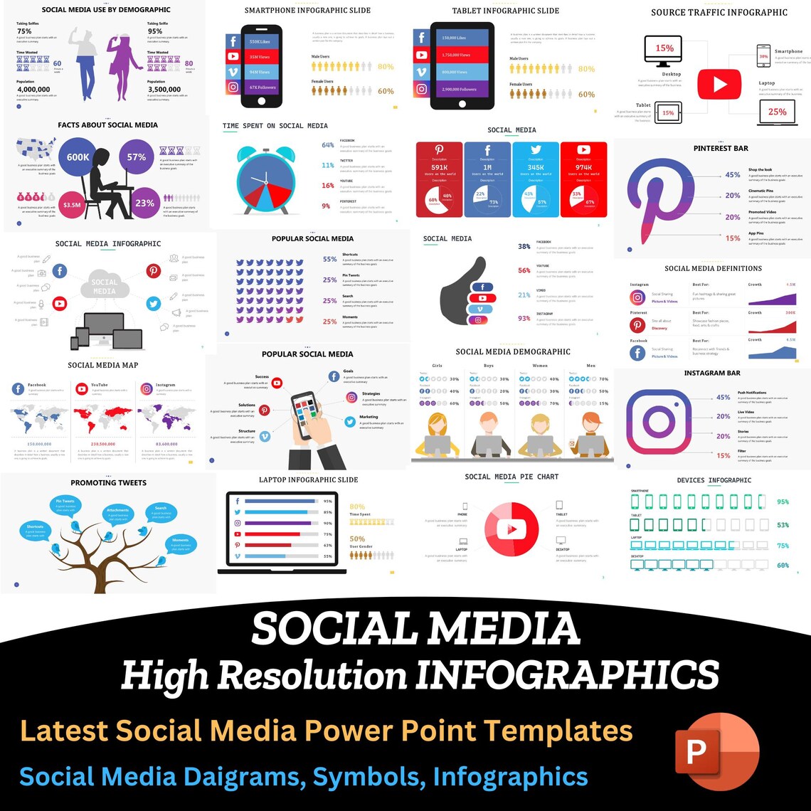 Social Media Analytics Powerpoint Templates Slide PPT | Marketing ...