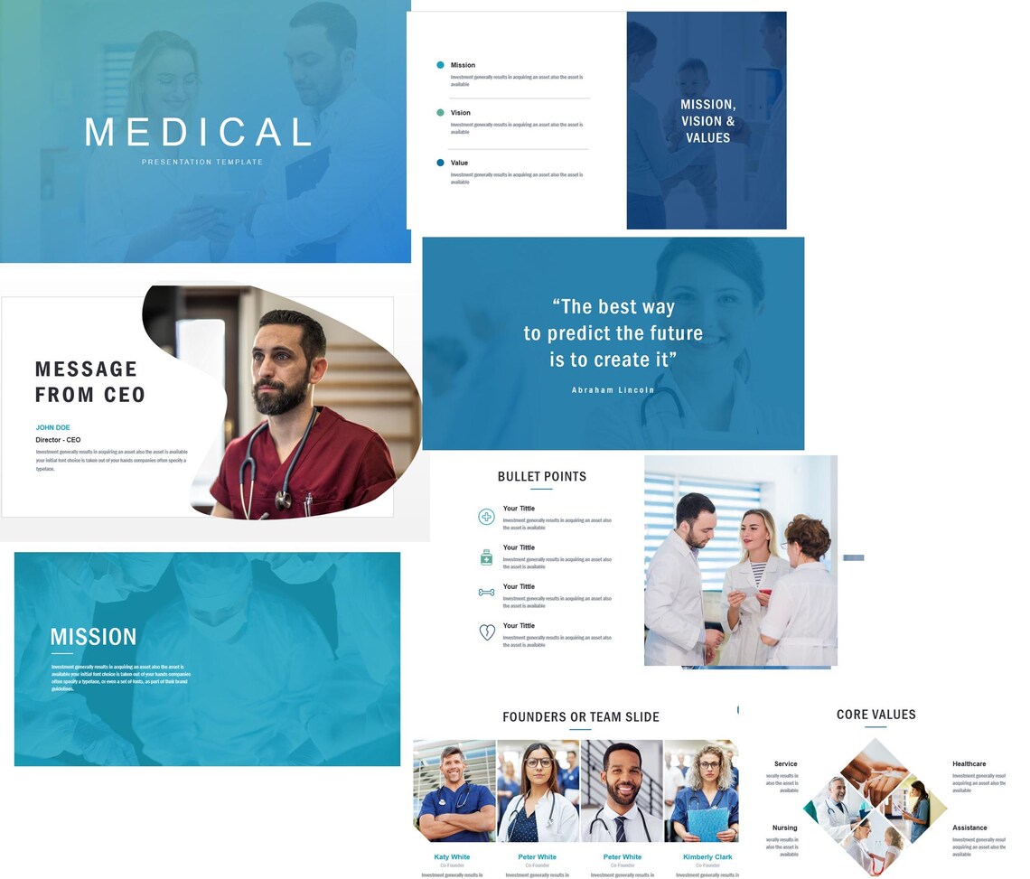 Medical Powerpoint Template Bundle | Clinic & Hospital Slides (digital ...
