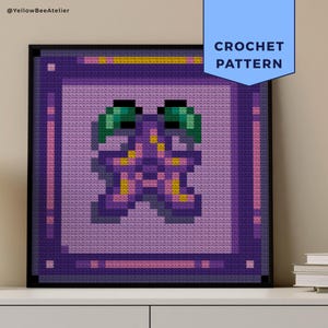 Stardew Valley Stardrop Frame Tapestry Crochet Pattern, Blanket crochet, Pixel