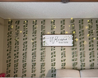 Ivy String Lights Garland 84FT | Greenery Wall Decor for Bedroom, Wedding, Party | 12 Pack Faux Hanging Vines with LED Lights