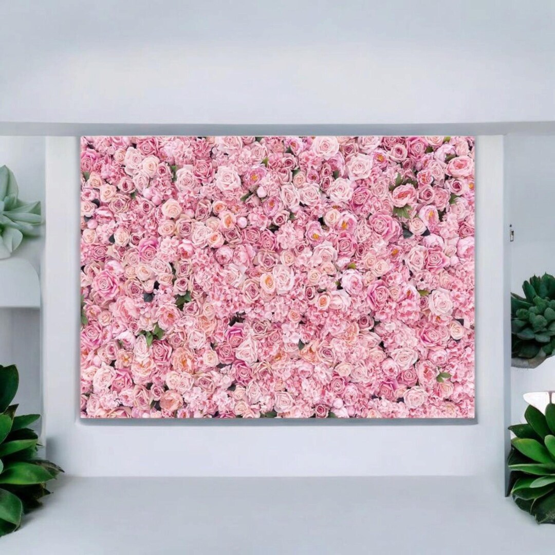 Backdrop Rosa 7x5ft Pink Rose Flower Backdrop Wall – Romantic Floral Background for ...
