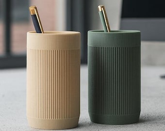 Desk Organizer STL File – 3D Printable Pen & Pencil Holder, Minimalist Desktop Storage