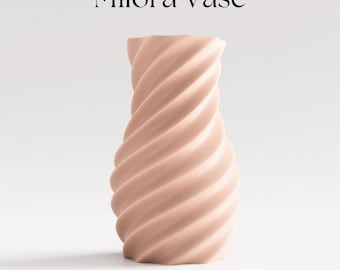 Milora vas STL, 3D-utskriftsmodell för vasläge, bästsäljande artiklar 3D-utskrift, vas 3D-utskriftsfil, spiralvas
