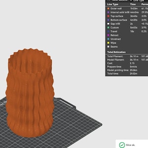 Zaya vas STL, 3D-utskriftsmodell för vasläge, bästsäljande artiklar 3D-utskrift, vas 3D-utskriftsfil, spiralvas bild 4