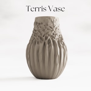 Terris Vase STL, 3D Print Model for Vase Mode, Best Selling Items 3D Print, Vase 3D Print File, Spiral Vase