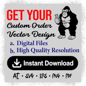 Gorilla Counting Money SVG | Funny Gorilla Vector Design | King Kong Clipart for Cricut & Sublimation | AI EPS Png Pdf | Hustle Gorilla Art