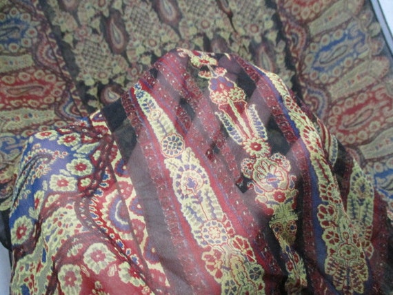 A 100% Silk Long and Flowing Paisley Print ECHO B… - image 4