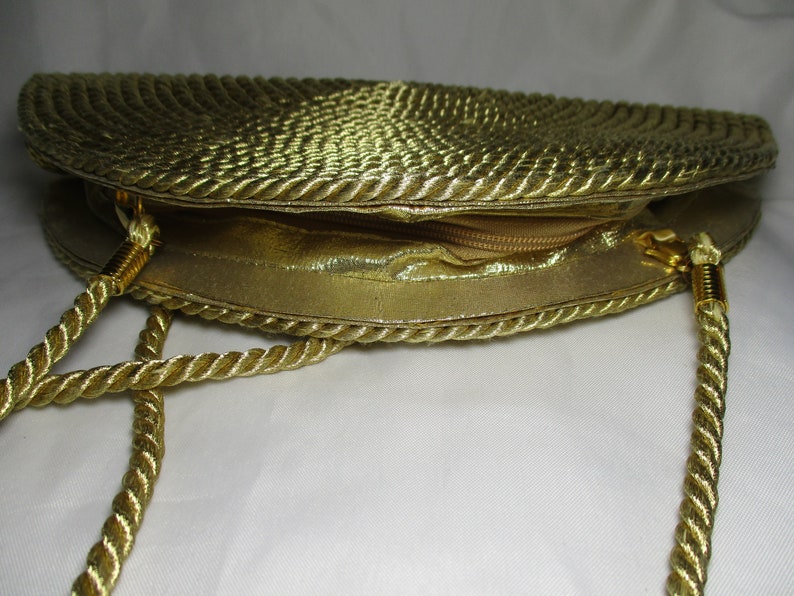1996 Gold Coiled Rope Clutch and Shoulder Bag.