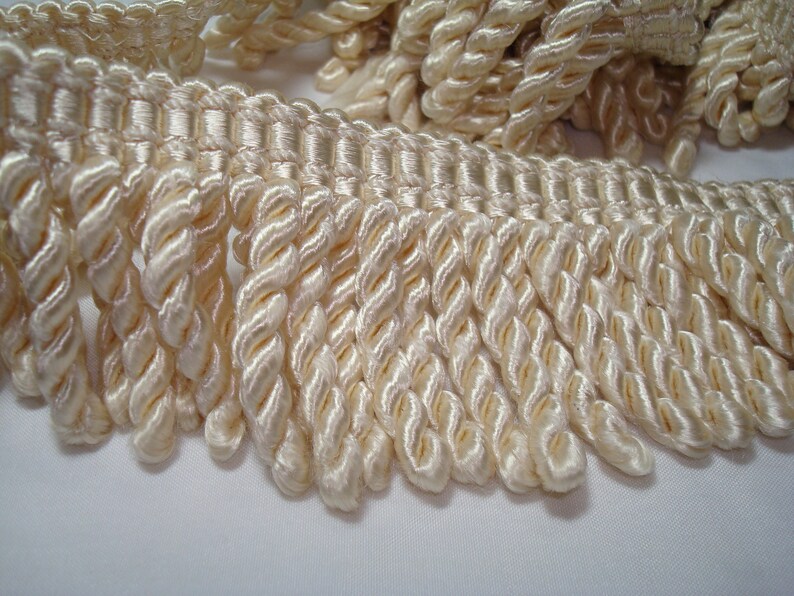 Vintage 2 1 2 Ivory Colored Bullion Fringe For Pillows Etsy