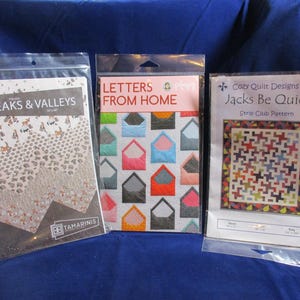 Cozy Quilt Designs ,Letters From Home and Tamarinis Peaks & Valleys  Making Quilts/Quilt Patterns.