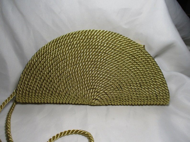 1996 Gold Coiled Rope Clutch and Shoulder Bag.