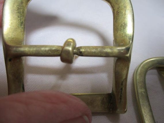 Two, Previously Used SOLID BRASS Belt Buckles. - image 7