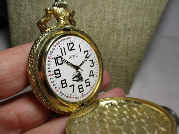 Netec Clock 1982 Reproduction NETEC Brand Gold Tone with Eagle on… - Gem