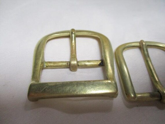 Two, Previously Used SOLID BRASS Belt Buckles. - image 4