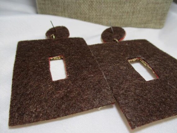 A Pair of Large 1960's Styled Rectangular Dangle … - image 5