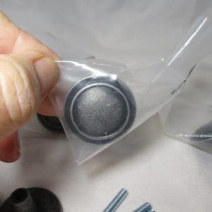 A Set of Eight Antique Pewter Tone  Drawer Pulls with Hardware.