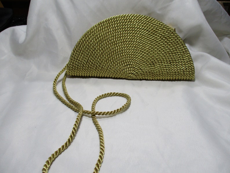1996 Gold Coiled Rope Clutch and Shoulder Bag.