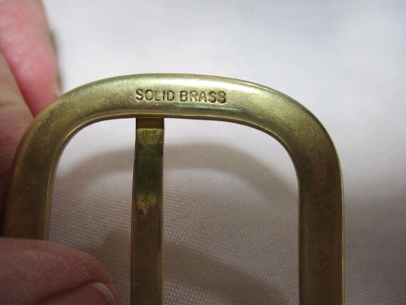 Two, Previously Used SOLID BRASS Belt Buckles. - image 6