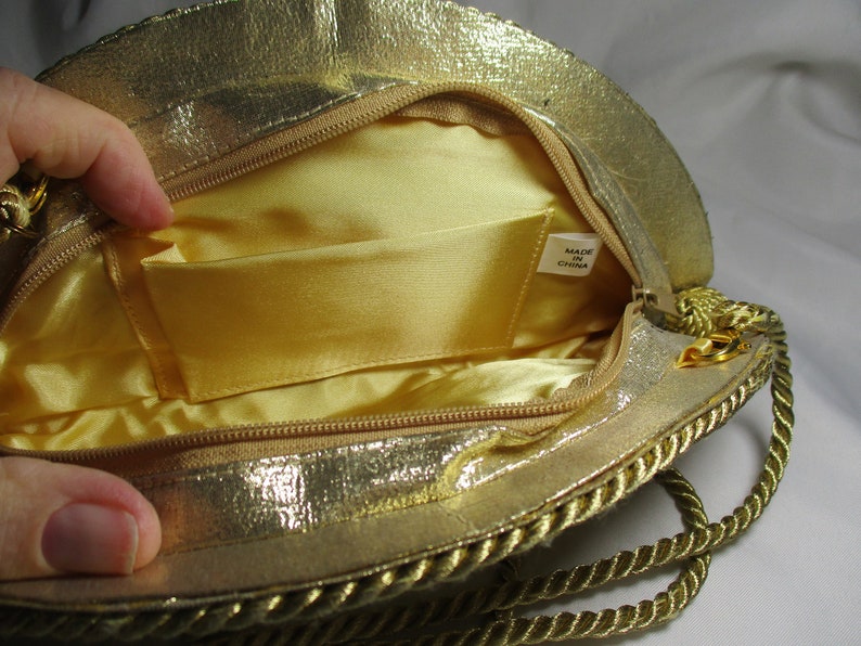 1996 Gold Coiled Rope Clutch and Shoulder Bag.