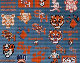 High Quality Sam Houston State College SVG, Football, Bearcats SVG, Athletics, University, Ready For Cricut, Digital File.