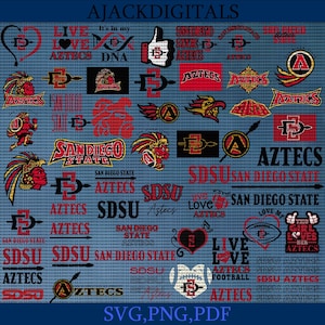 High Quality San Diego State College SVG, Football, Athletics, Aztecs SVG, University, SDSU, Ready For Cricut, Digital file.