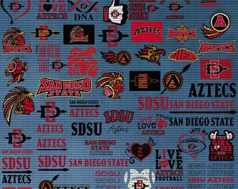 High Quality San Diego State College SVG, Football, Athletics, Aztecs SVG, University, SDSU, Ready For Cricut, Digital file.