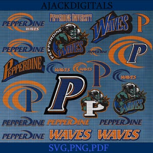 High Quality Pepperdine College SVG, Football, Waves SVG, Athletics, Basketball, University, Ready For Cricut, Digital File.