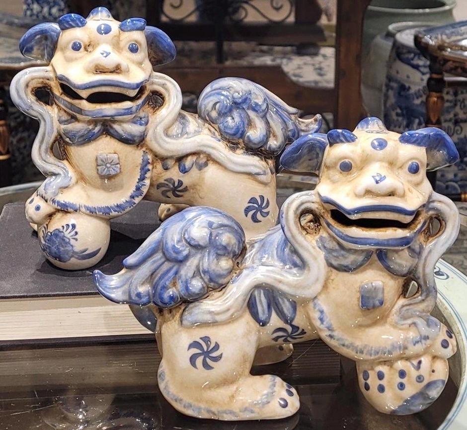 Blue White Foo Dogs - Etsy