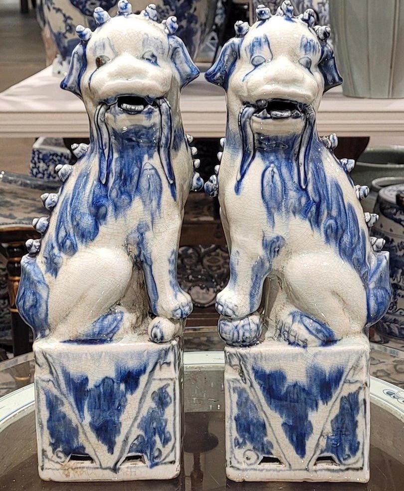 Blue White Foo Dogs - Etsy